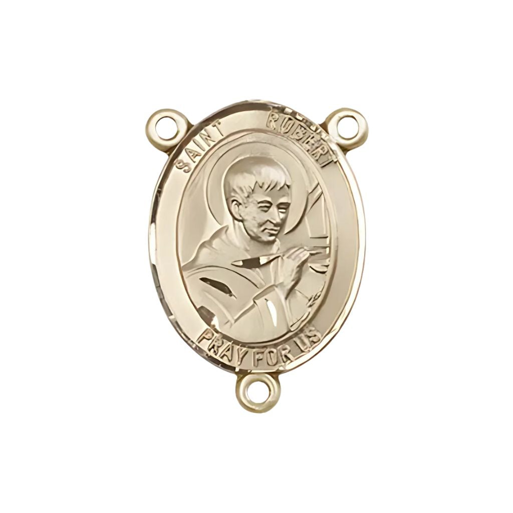 Bliss St. Robert Bellarmine Engravable Rosary Centerpiece in 14kt Gold-filled,