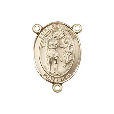 St. Sebastian Engravable Gold Rosary Centerpiece, Measures 3/4-inch tall by 1/2-inch wide, Bliss Manufacturing