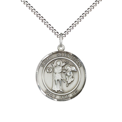 St. Sebastian Pewter Round Medal (view 2), Bliss Manufacturing