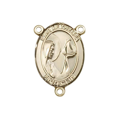 Our Lady of the Sea Engravable Gold Center Rosary Part, Bliss Manufacturing
