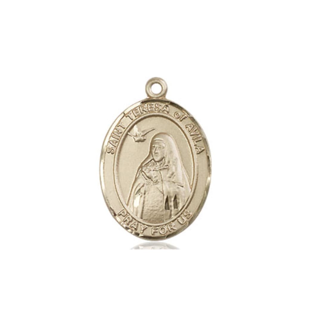 Bliss Medium 14kt Gold St Teresa of Avila Medal Only,