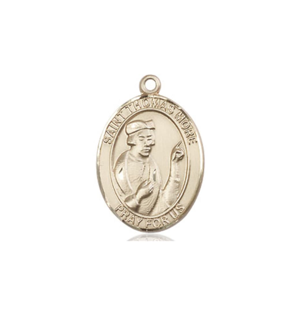 Medium Bliss Manufacturing St Thomas More 14kt Gold Oval Medal,