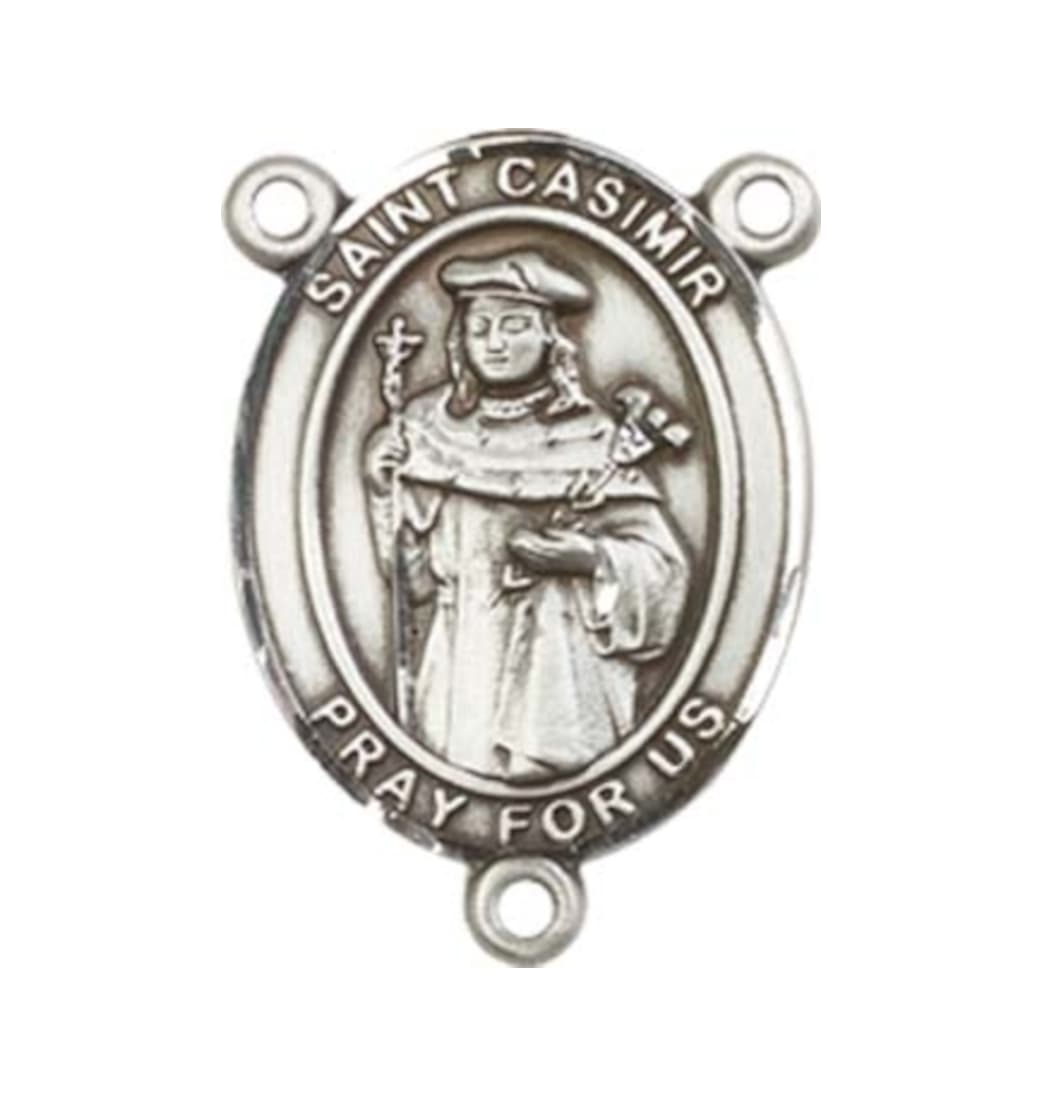 Bliss St Casimir of Poland Engravable Center Rosary Part,