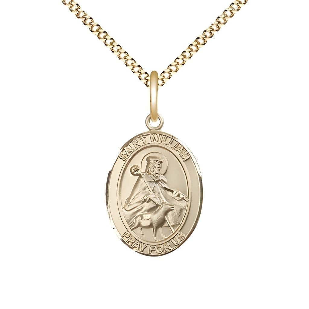 Bliss St. William of Rochester Gold-filled Oval Engravable Medal