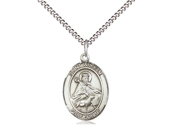 Bliss St William of Rochester Pewter Oval Medal Necklace