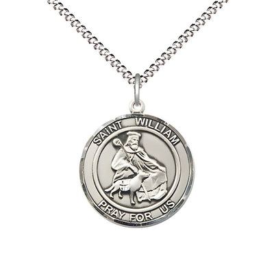 St. William of Rochester Pewter Round Engravable Medal (view 2), Bliss Manufacturing
