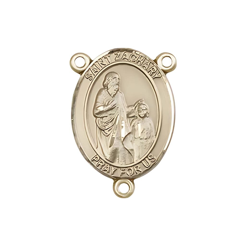 Bliss St. Zachary Engravable Rosary Centerpiece in Gold, 3/4-inch,
