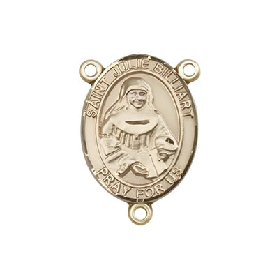 St. Julie Billiart Engravable Rosary Centerpiece in Gold, Bliss Manufacturing