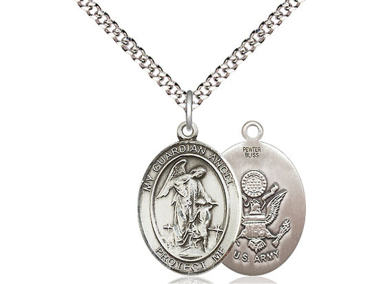 Bliss Guardian Angel Army Catholic Patron Saint Medal