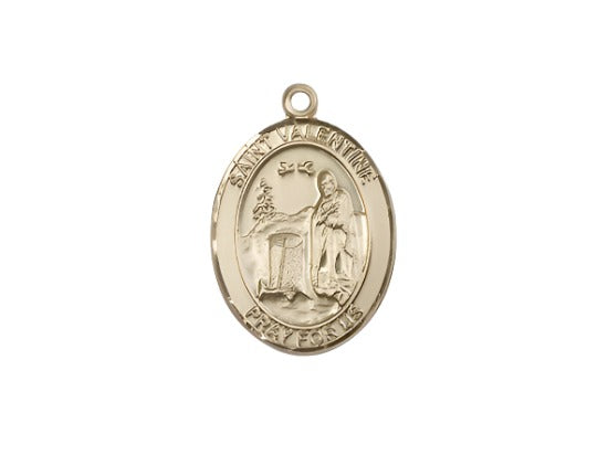 Medium Bliss 14kt Gold St Valentine of Rome Medal Only,