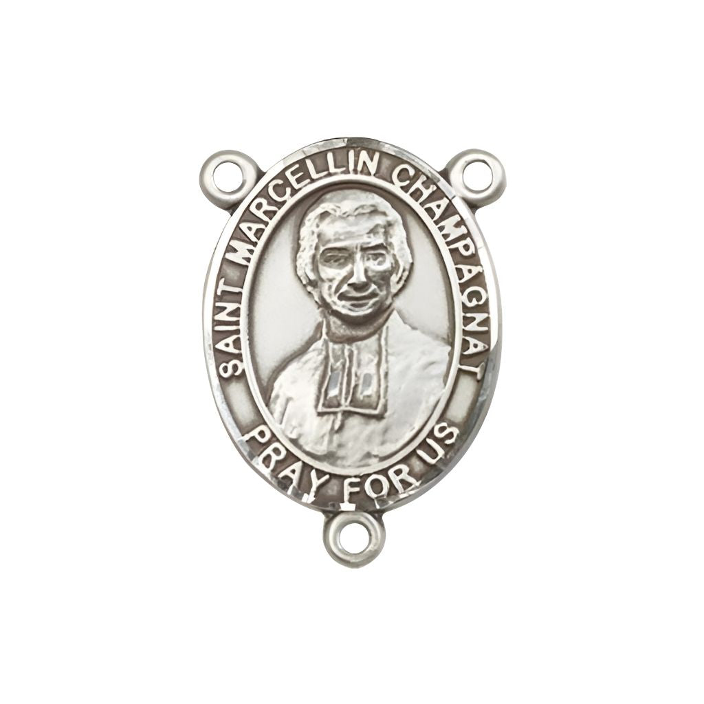 Bliss St. Marcellin Champagnat Engravable Rosary Centerpiece, 3/4-inch