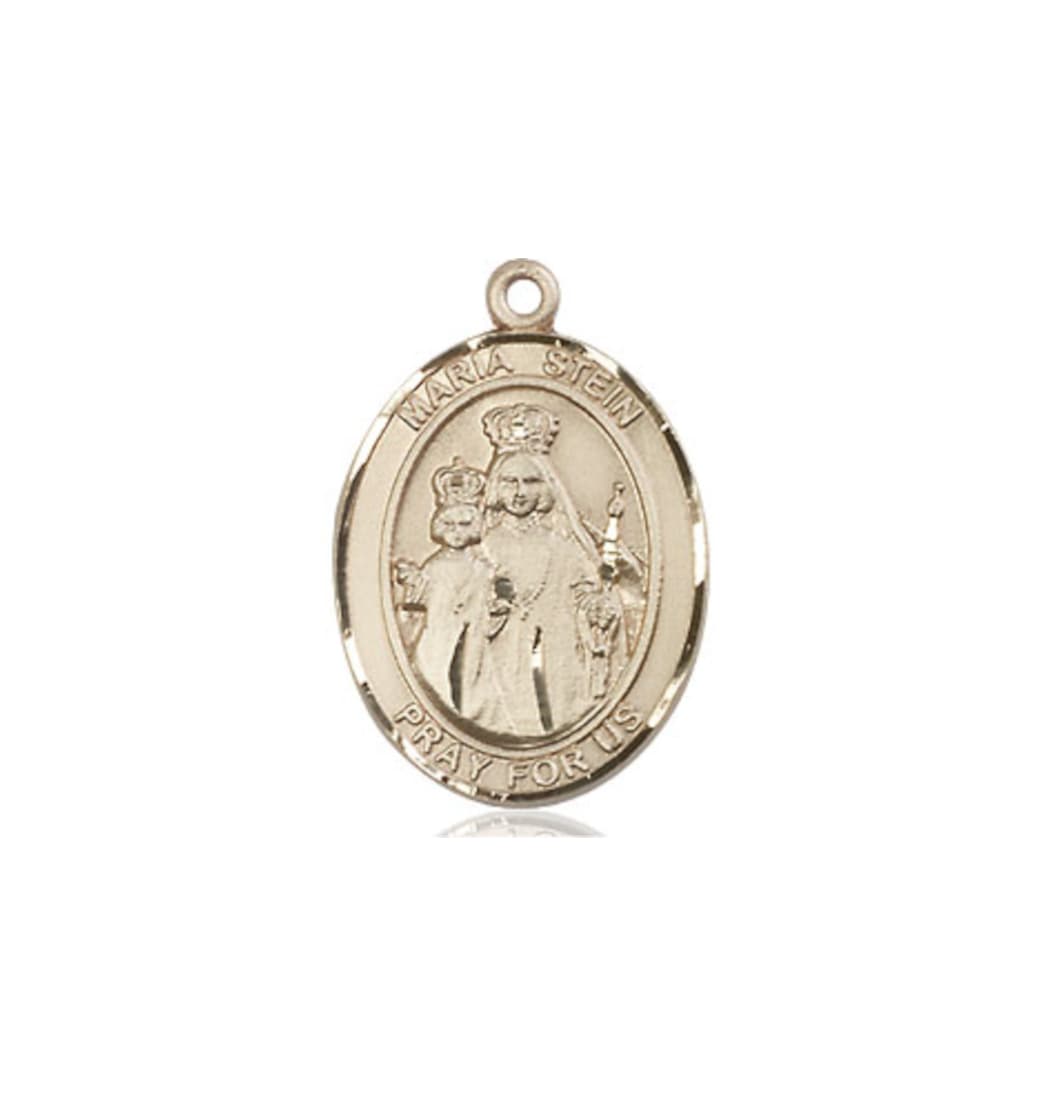 Bliss Maria Stein 14kt Gold Engravable Oval Medium Medal,