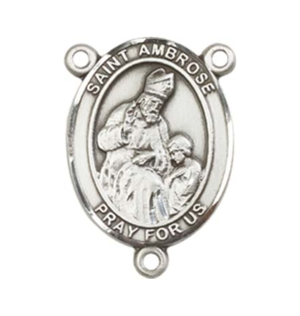 Bliss St Ambrose Engravable Center Rosary Part,