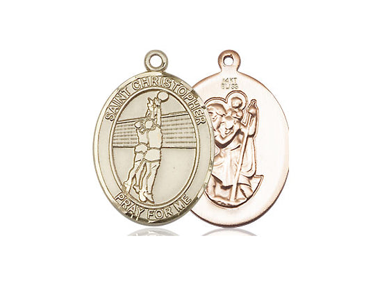 Bliss St Christopher Volleyball Catholic Patron Saint Medal