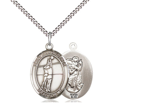 Bliss St Christopher Volleyball Catholic Patron Saint Medal