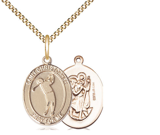 Bliss St Christopher Golf Medium Catholic Patron Saint Medal