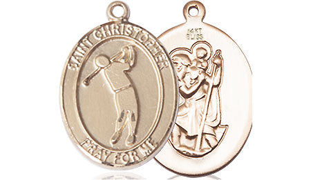 Bliss St Christopher Golf Medium Catholic Patron Saint Medal