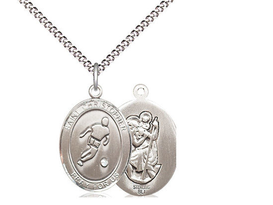 Bliss Saint Christopher Soccer Catholic Patron Saint Medal