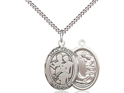 St Cecilia Marching Band Catholic Patron Saint Medal, pewter, Bliss Manufacturing