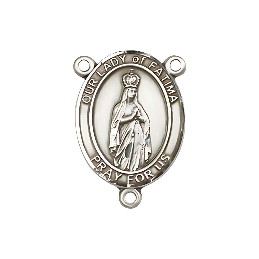 Bliss Our Lady of Fatima Engravable Rosary Centerpiece  | USA in Pewter,