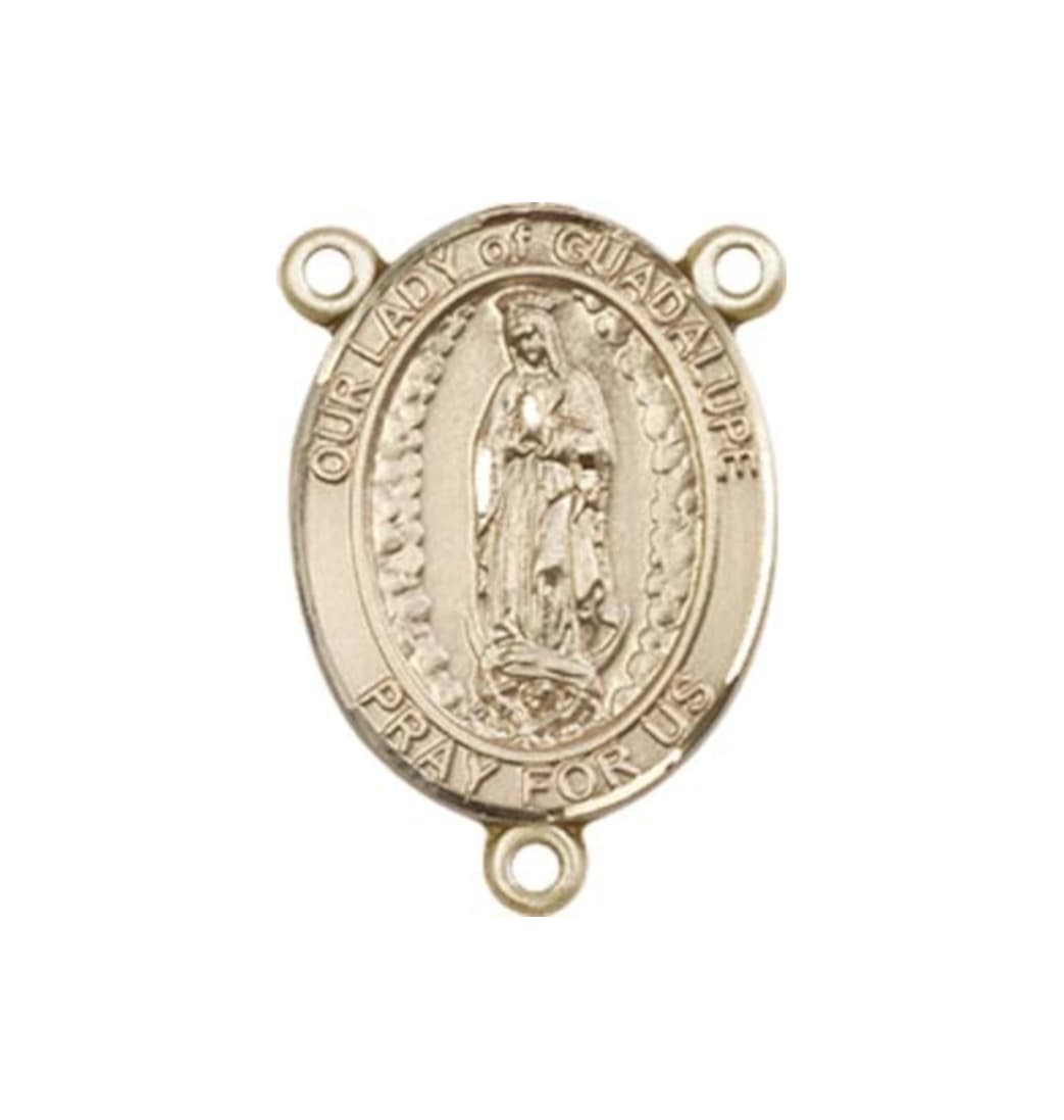 Bliss Our Lady of Guadalupe Engravable Gold Center Rosary Part,