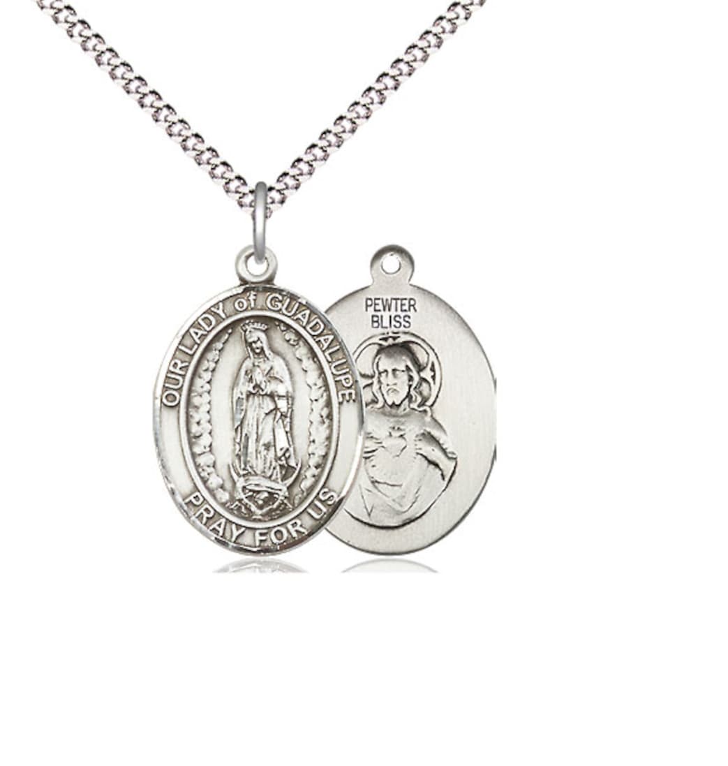 Bliss Our Lady of Guadalupe Catholic Patron Saint Medium Medal in Pewter,