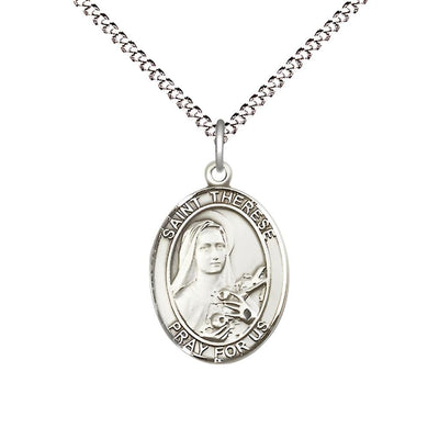 St. Therese of Lisieux Pewter Engravable Medal (view 2), Bliss Manufacturing