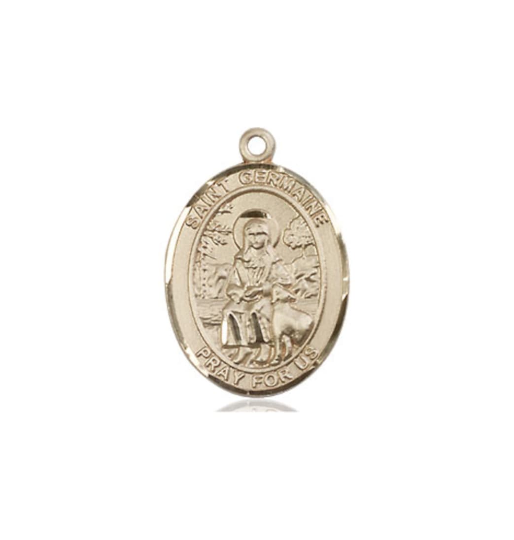 Bliss Manufacturing St Germaine Cousin 14kt Gold Oval Medium Medal,