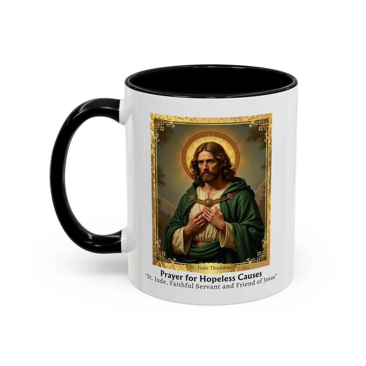 St. Jude Thaddeus Hopeless Causes Prayer Card Devotional Coffee Mug - 11oz Accent Cup