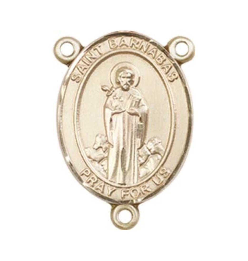 Bliss St Barnabas Engravable Gold Center Rosary Part,