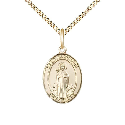 St. Barnabas Gold-filled Oval Engravable Medal view 3, Bliss Manufacturing