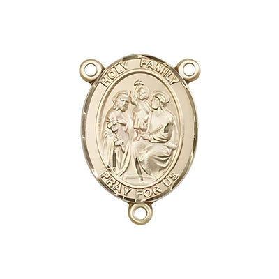 Holy Family Engravable Rosary Centerpiece in Gold, 3/4-inches, Bliss Manufacturing