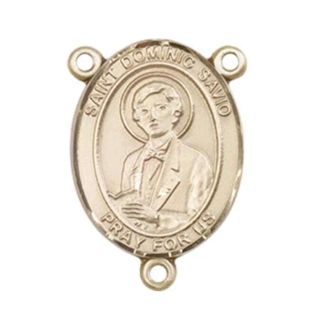 Bliss Gold St Dominic Savio Engravable Center Rosary Part,