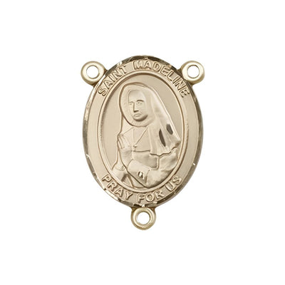 St. Madeline Sophie Barat Engravable Gold Rosary Centerpiece, 3/4-inch, Bliss Manufacturing
