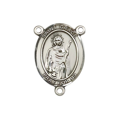St Grace Engravable Center Rosary Silver Part, Bliss Manufacturing