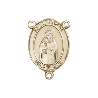 St. Samuel Engravable Gold Rosary Centerpiece, Measures 3/4-inch tall by 1/2-inch wide, Bliss Manufacturing