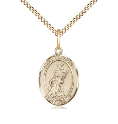 St. Tarcisius Gold-filled Oval Medal (view 3), Bliss Manufacturing