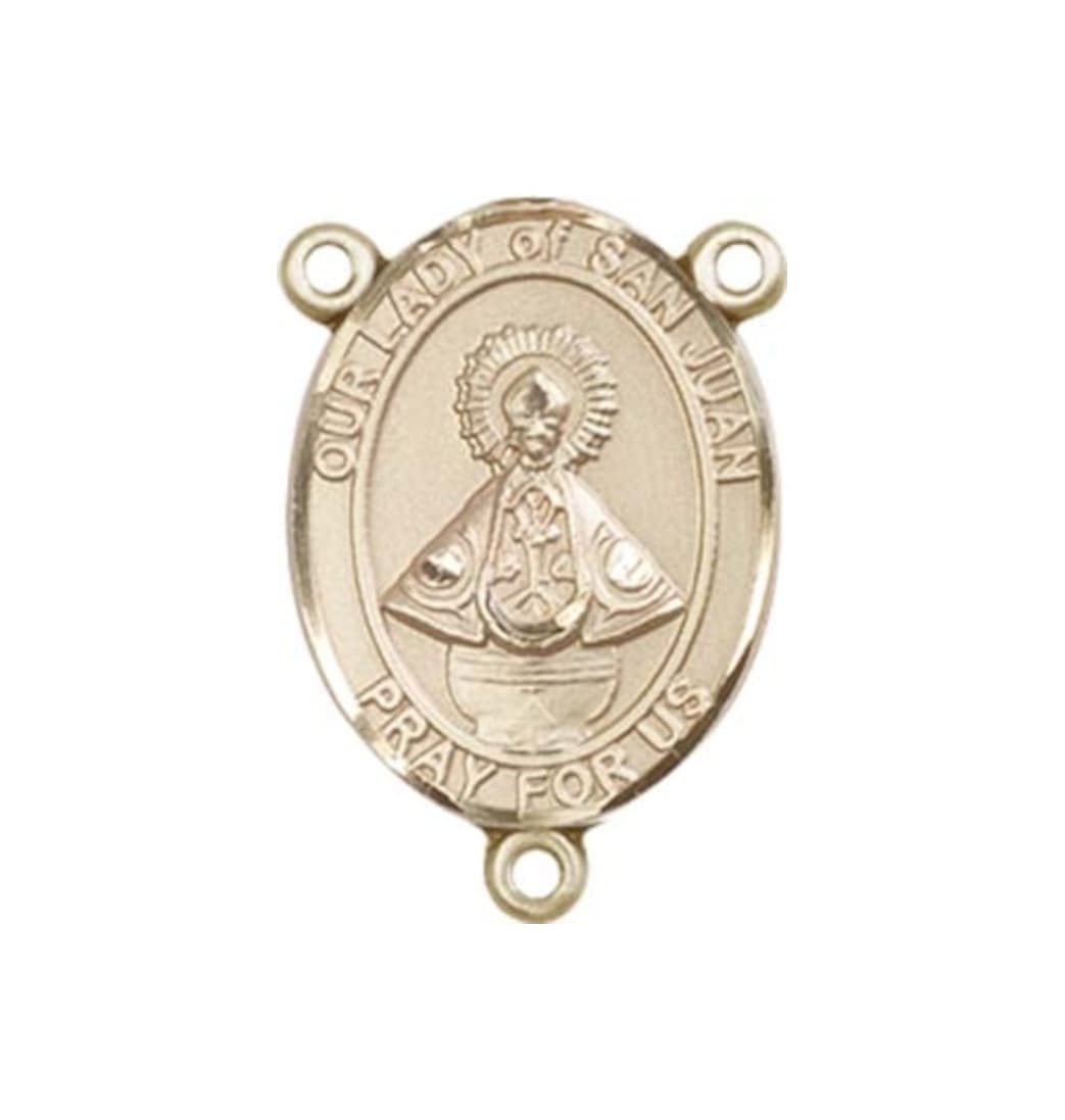 Bliss Our Lady of San Juan Engravable Gold Center Rosary Part,