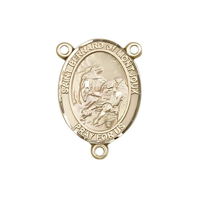 St Bernard of Montjoux Engravable Gold Center Rosary Part, Bliss Manufacturing