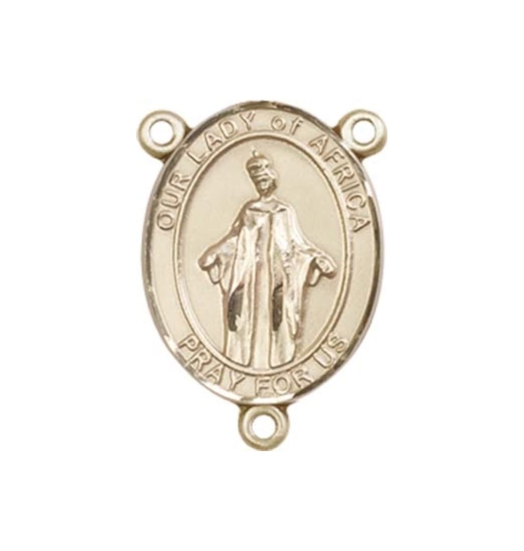 Bliss Our Lady of Africa Gold Engravable Center Rosary Part,