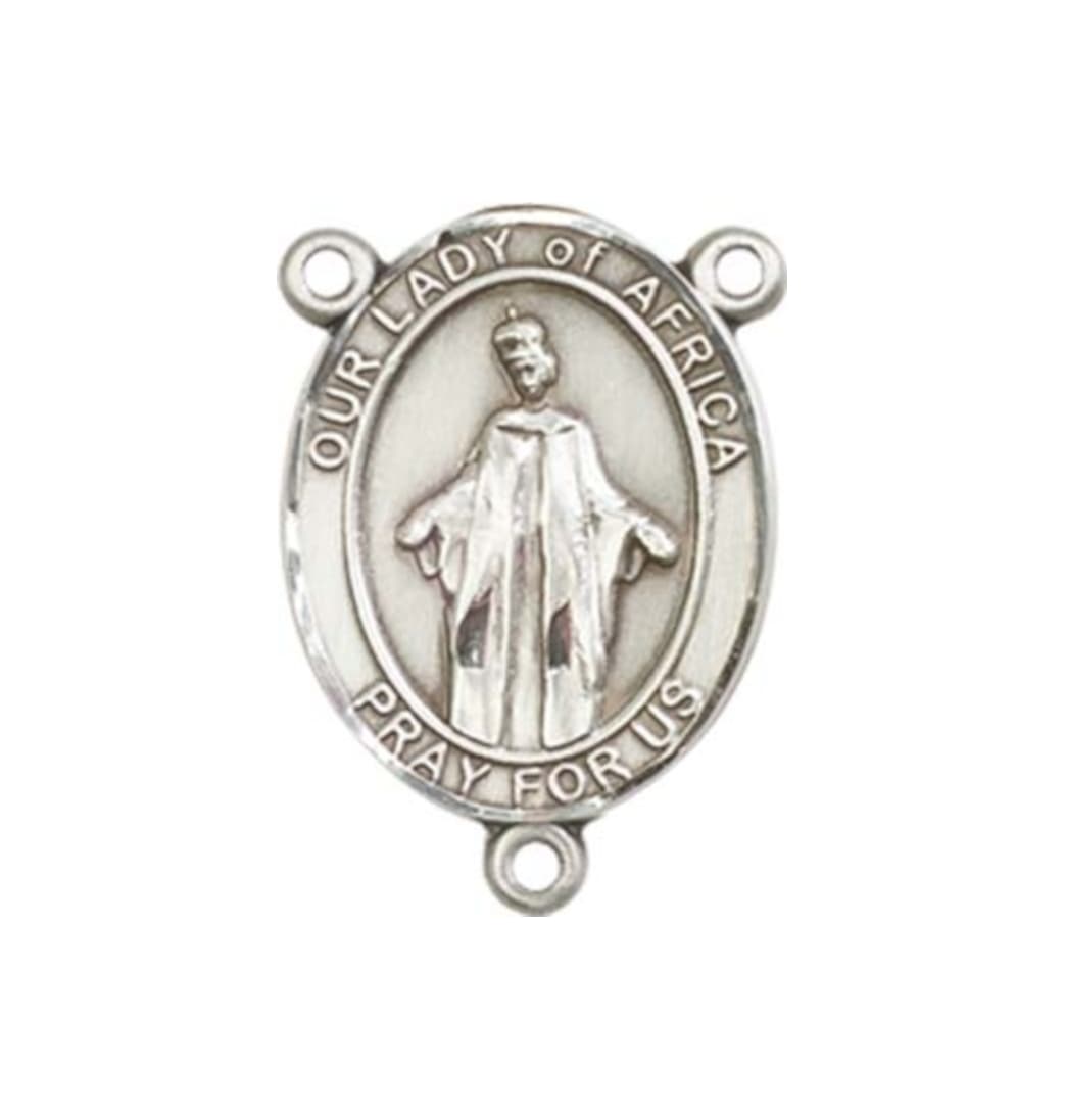 Bliss Our Lady of Africa Engravable Center Rosary Part,