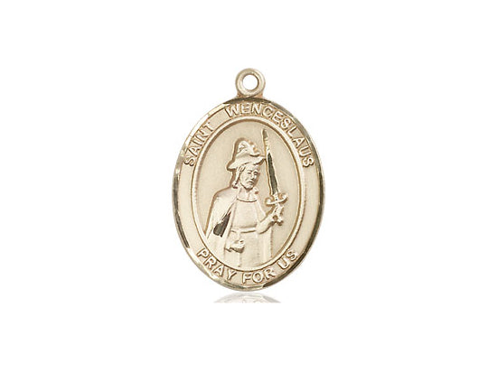 Bliss St Wenceslaus 14kt Gold Oval Medal