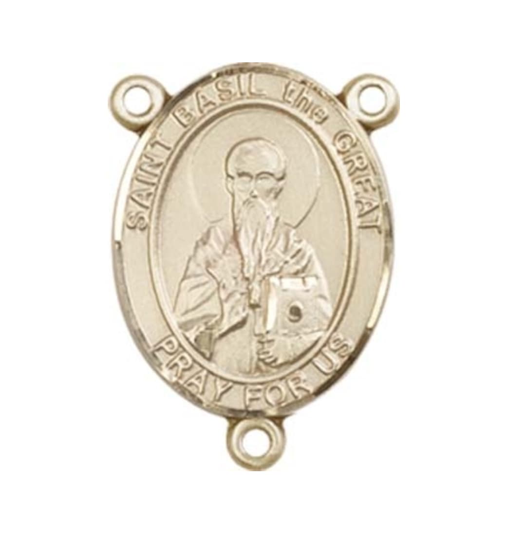 Bliss Gold St Basil the Great Engravable Center Rosary Part,