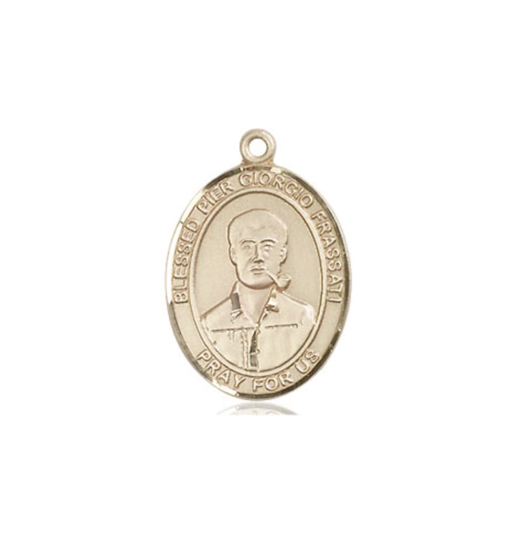 Bliss Manufacturing Blessed Pier Giorgio Frassati 14kt Gold Medium Oval Medal