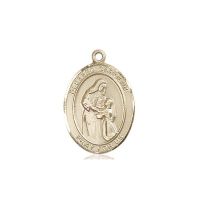 Blessed Caroline Gerhardinger 14kt Gold Oval Medium Medal, Bliss Manufacturing