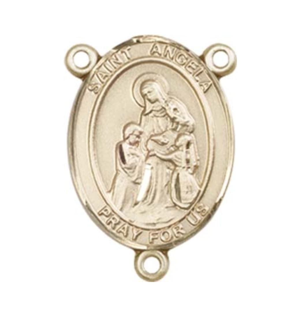 Bliss St Angela Merici Engravable Gold Center Rosary Part