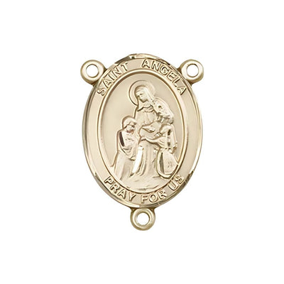 St Angela Merici Engravable Gold Center Rosary Part, Bliss Manufacturing