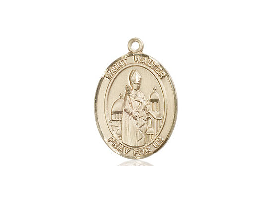 Bliss St Walter of Pontnoise 14kt Gold Oval Medal