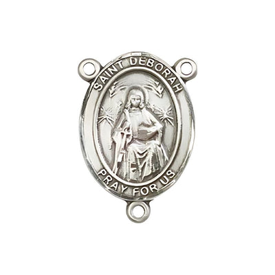 St Deborah Engravable Center Rosary Part, pewter / sterling silver / gold-filled, Bliss Manufacturing