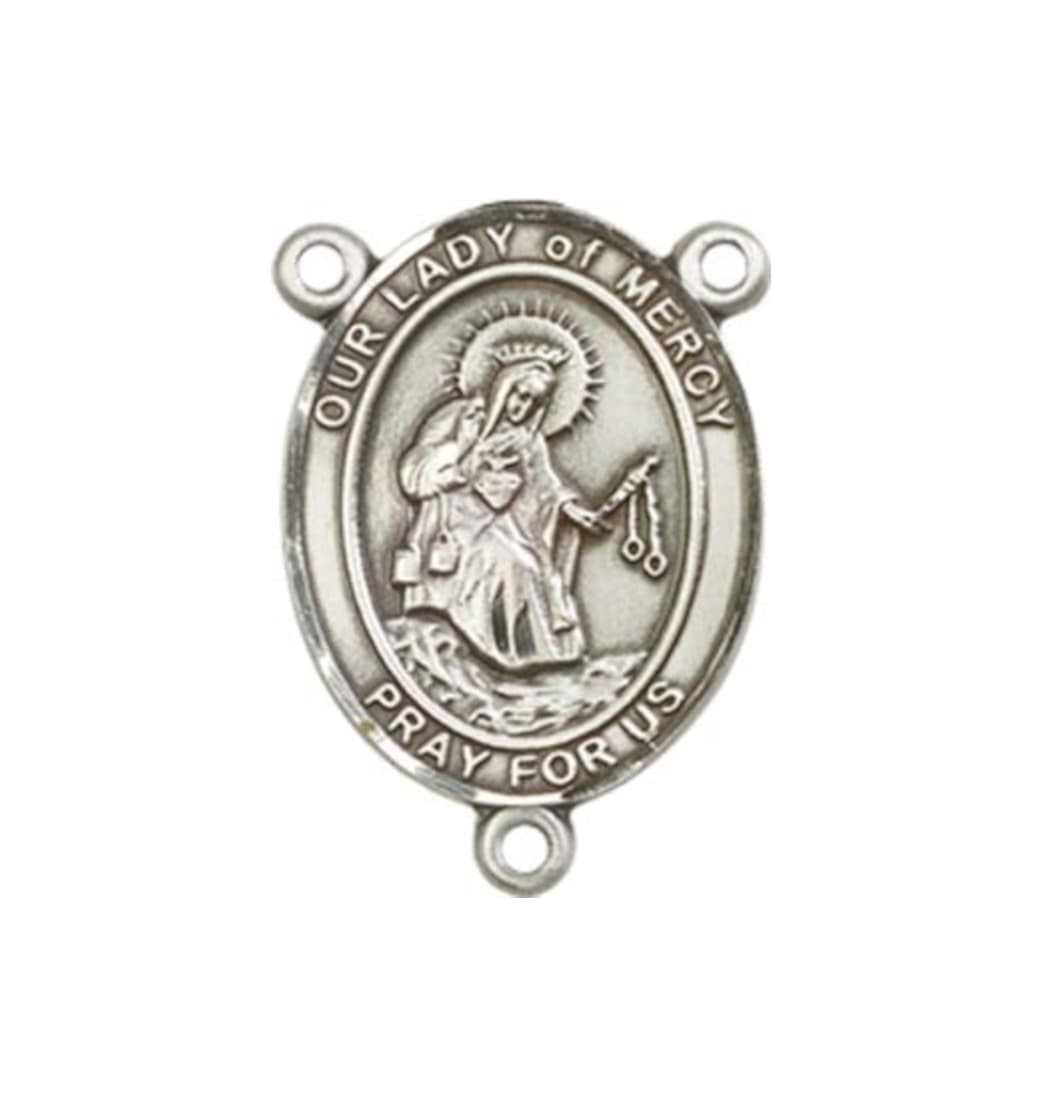 Bliss Our Lady of Mercy Engravable Center Rosary Part,